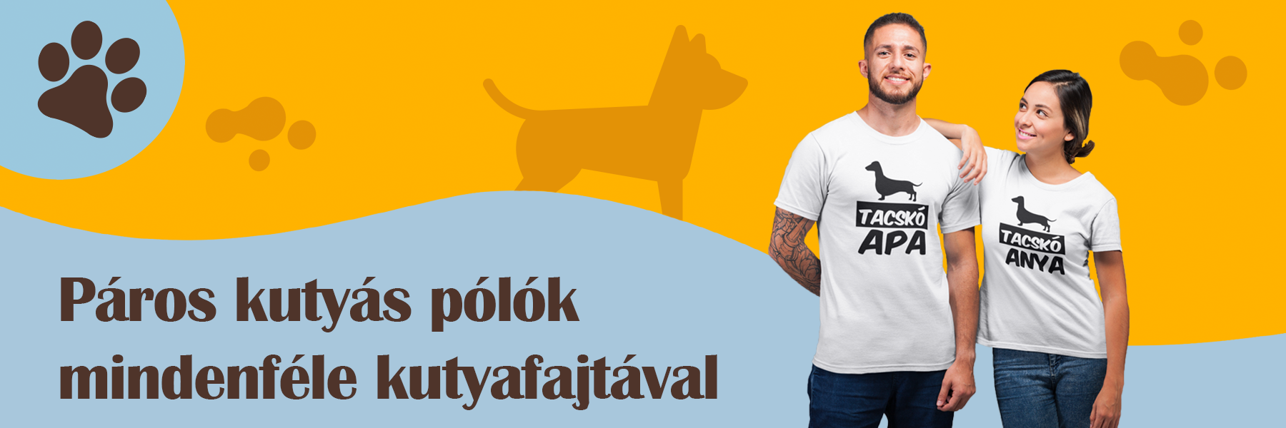 Páros kutyás pólók