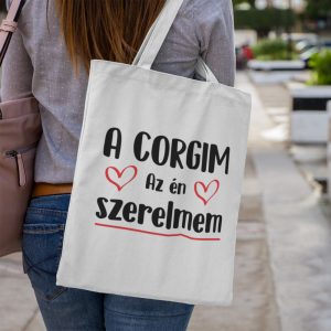 A corgim az én szerelmem vászontáska