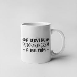 A kedvenc futópartnerem a kutyám bögre