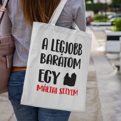 A legjobb barátom egy máltai selyem vászontáska