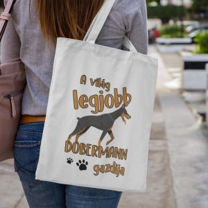 A világ legjobb dobermann gazdija vászontáska