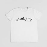 Angol bulldog heartbeat férfi póló