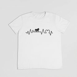 Angol bulldog heartbeat férfi póló