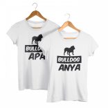Angol bulldog páros póló (Bulldog anya & Bulldog apa)