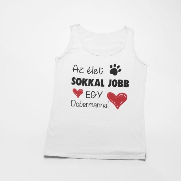 Az élet sokkal jobb egy dobermannal férfi atléta