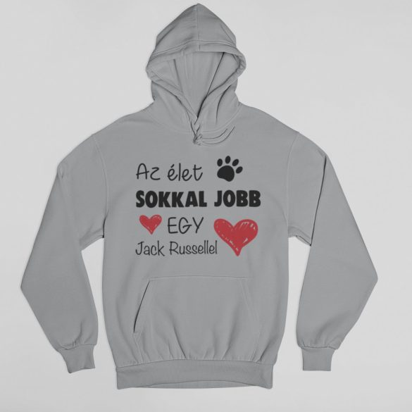 Az élet sokkal jobb egy jack russellel pulóver