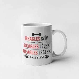 Beagles szív és beagles lélek bögre