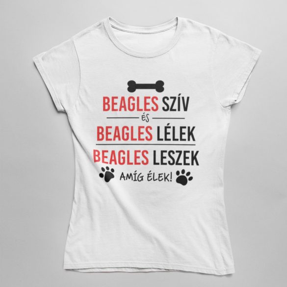 Beagles szív és beagles lélek női póló