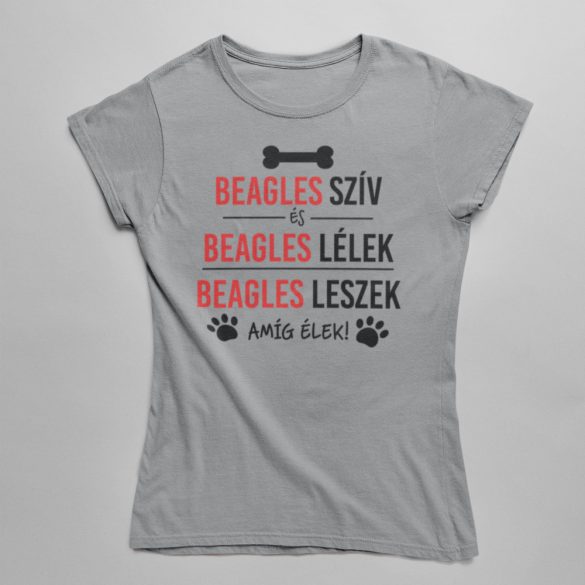 Beagles szív és beagles lélek női póló