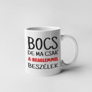 Bocs de ma csak a beaglemmel beszélek bögre