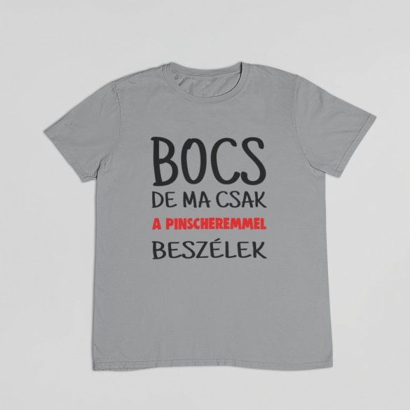 Bocs de ma csak a pinscheremmel beszélek férfi póló