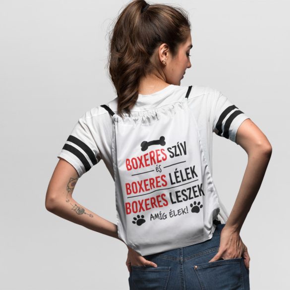 Boxeres szív és boxeres lélek tornazsák