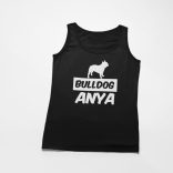 Francia Bulldog anya női atléta