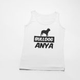 Francia Bulldog anya női atléta