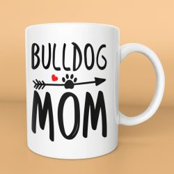 Bulldog mom with paw bögre