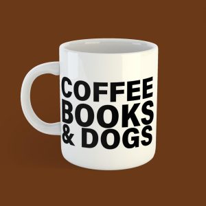 Coffee Books & Dogs Női Bögre