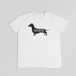 Dachshund sziluett férfi póló