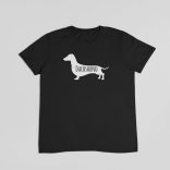 Dachshund sziluett férfi póló