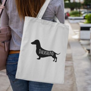 Dachshund sziluett vászontáska