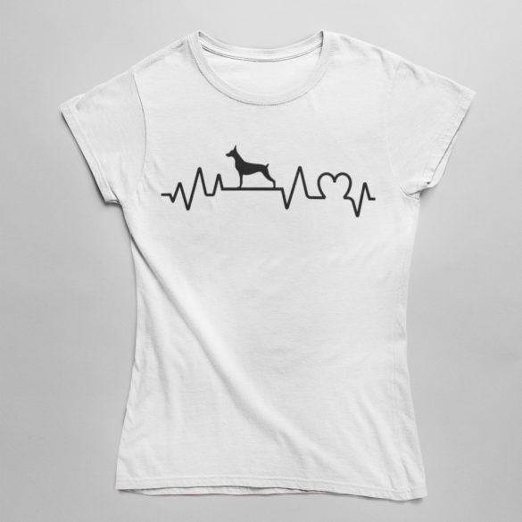 Dobermann heartbeat női póló