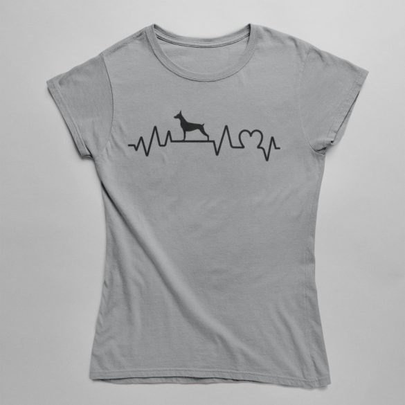 Dobermann heartbeat női póló