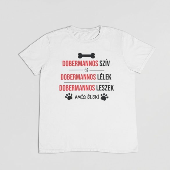 Dobermannos szív és dobermannos lélek férfi póló