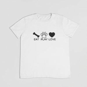 Eat, play, love férfi póló