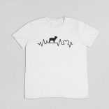 Francia bulldog heartbeat férfi póló