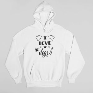 I love dogs (fülekkel) pulóver