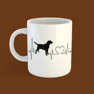 Labrador heartbeat bögre