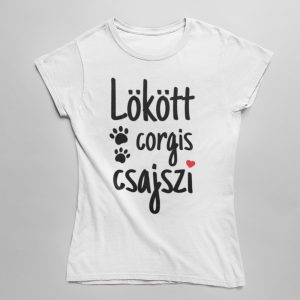 Lökött corgis csajszi női póló