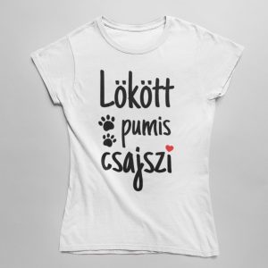 Lökött pumis csajszi női póló