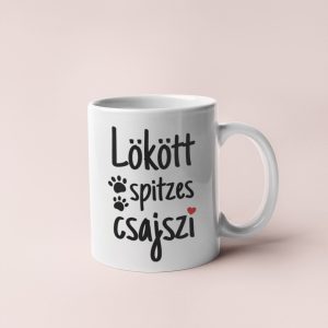 Lökött spitzes csajszi bögre