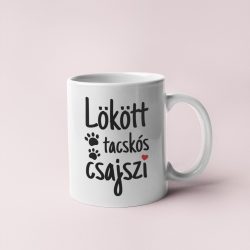 Lökött tacskós csajszi bögre