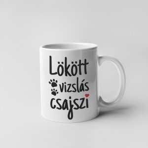 Lökött vizslás csajszi bögre