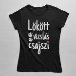 Lökött vizslás csajszi női póló