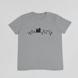 Máltai selyemkutya heartbeat férfi póló