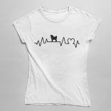 Mopsz heartbeat női póló