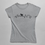 Mopsz heartbeat női póló