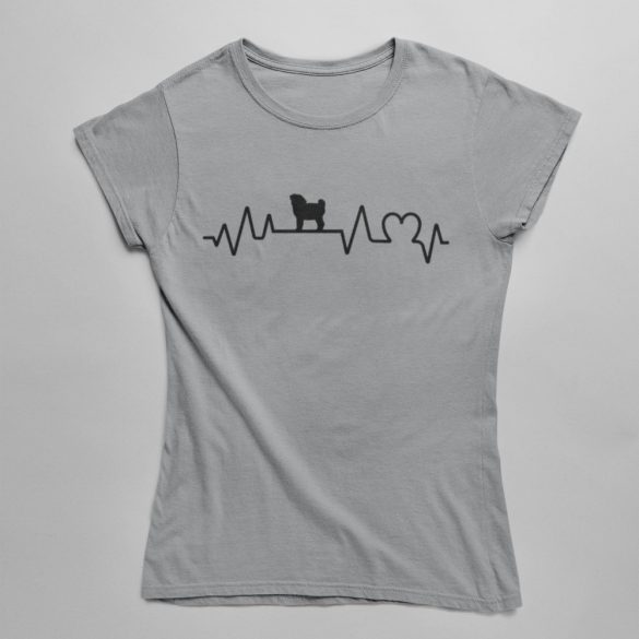 Mopsz heartbeat női póló
