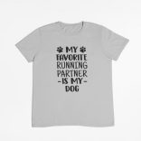 My favorite running partner is my dog férfi póló
