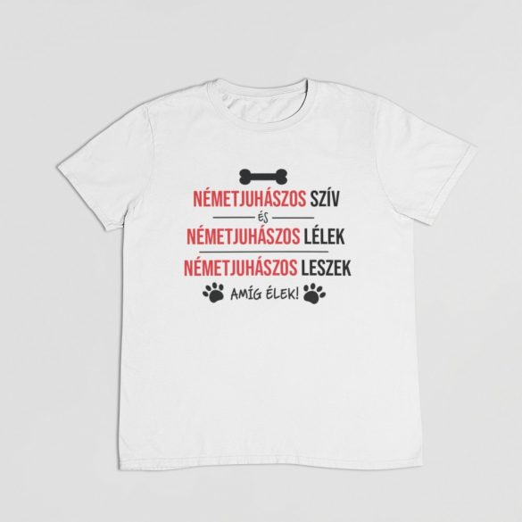 Németjuhászos szív, németjuhászos lélek férfi póló