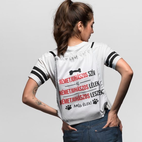 Németjuhászos szív, németjuhászos lélek tornazsák