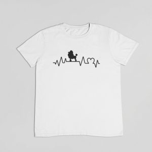 Uszkár/Poodle heartbeat férfi póló