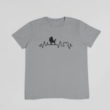 Uszkár/Poodle heartbeat férfi póló