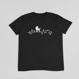 Uszkár/Poodle heartbeat férfi póló