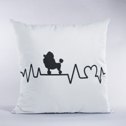 Uszkár/Poodle heartbeat párna