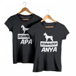Schnauzer páros póló (Schnauzer anya & Schnauzer apa)