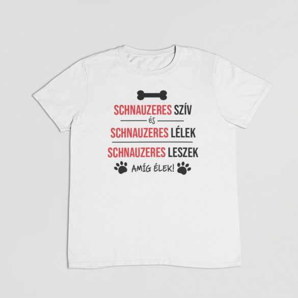 Schnauzeres szív és schnauzeres lélek férfi póló
