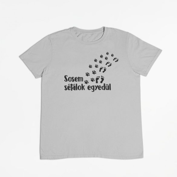 Sosem sétálok egyedül férfi póló